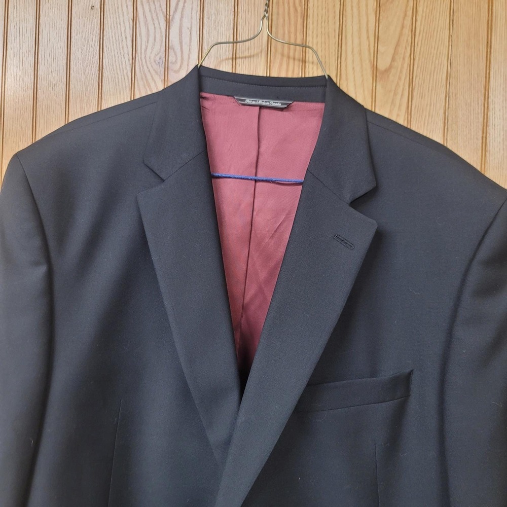 Jack Victor Exclusive Collection Black‎ Super 100s Wool Blazer 48 XL Canada
